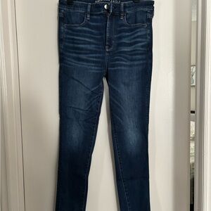 American Eagle Outfitters Women's Dark Blue High Rise Jegging